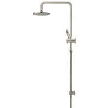 Round 200mm Twin Shower With 3 function Hand Shower & Square Gooseneck